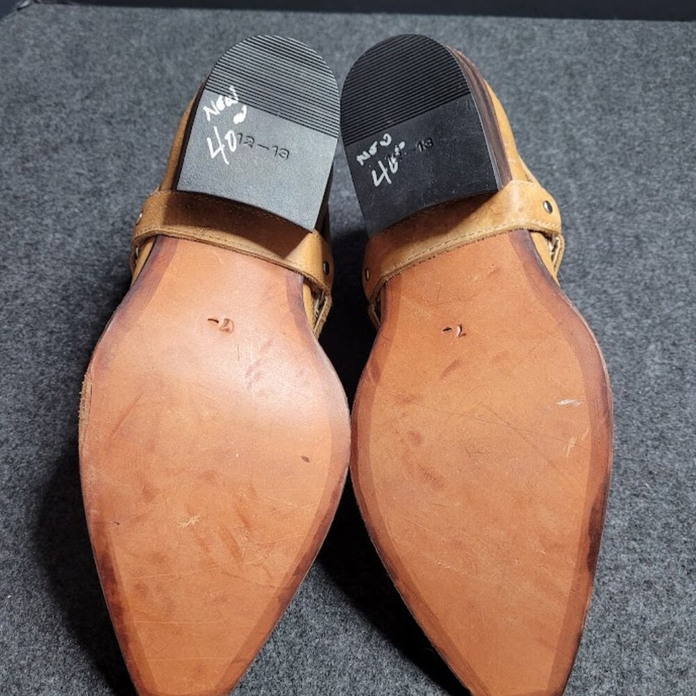 Vintage Men's Leather Western Ankle Boots SZ 7 - Picture 6 of 12